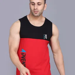 SLOWLORIS Colourblocked Cotton Sleeveless Innerwear Vests-image-1