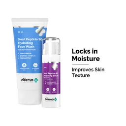 The Derma co. Snail Peptide 96 Hydrating Face Wash 80ml & Face Serum 30ml image 1