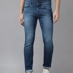 u.s. polo assn. denim co. U S Polo Assn Denim Co Men Medium Blue Skinny Fit Light Fade Stretchable Jeans image 1