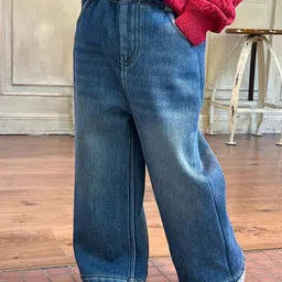 LULU & SKY Girls Straight Fit High-Rise Mildly Distressed Light Fade Jeans-picture-20