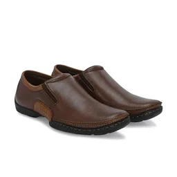 Egoss Men Round Toe Lightweight Leather Loafers image 4