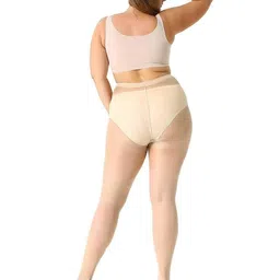 neska moda Women & Girls Premium Plus Size/Over Size Transparent Nylon Grey Panty Hose Stockings (Waist Size: 36 to 46 inches) image 3