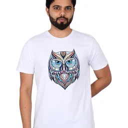 LA MILANO Men Graphic Printed Round Neck Pure Cotton Slim Fit T-shirt-picture-17