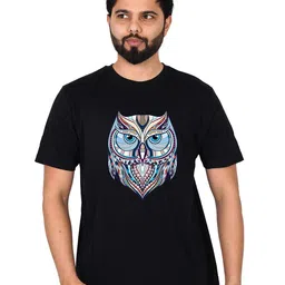 LA MILANO Men Graphic Printed Round Neck Pure Cotton Slim Fit T-shirt-picture-38
