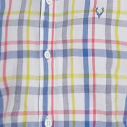 Allen Solly Junior Boys Spread Collar Checked Cotton Slim Fit Casual Shirt image 4