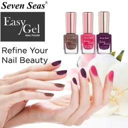 Seven Seas Set Of 3 Easy Gel Long-Lasting Nail Polishes - 10ml Each image 3