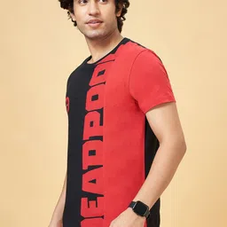 SF JEANS by Pantaloons Men Printed Round Neck Cotton Slim Fit Tshirt image 3