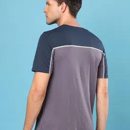 Technosport Men Colourblocked UPF50 Round Neck Slim Fit T-shirt image 2