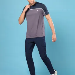 Technosport Men Colourblocked UPF50 Round Neck Slim Fit T-shirt image 4