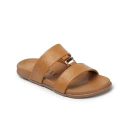 Elle Open Toe Flats With Buckle Detail image 2