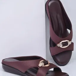 AROOM Women Embellished Open Toe Flats-image-47