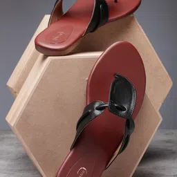 PANAHI Women Black T-Strap Flats-picture-21