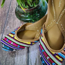 Fulkari Women Ethnic Ballerinas Flats-image-25