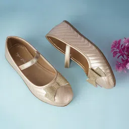 BOYZ N GALZ Girls Textured Bow Detailed Ballerinas-picture-20