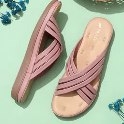 TRASE Women Colourblocked Open Toe Flats image 1