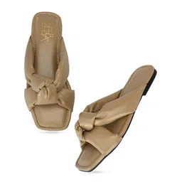 Zebba Women Taupe Open Toe Flats-picture-32
