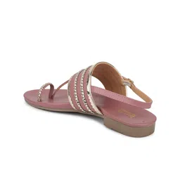 Inc 5 Braided Ethnic One Toe Flats With Buckle Closure image 3
