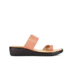 TRASE Textured Open Toe Flats image 3