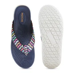 Mochi Women Blue Printed Open Toe Flats image 4