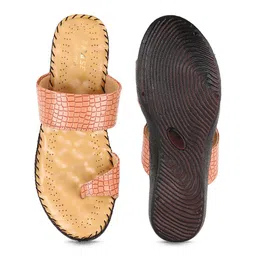 TRASE Textured Open Toe Flats image 5