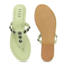 ELLE Studded T-Strap Flats image 3