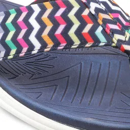 Mochi Women Blue Printed Open Toe Flats image 3