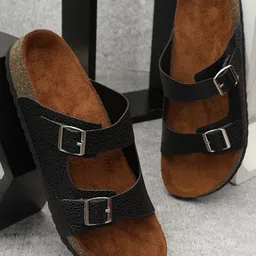 MOZAFIA Open Toe Flats With Buckles-picture-30