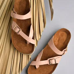 MOZAFIA Buckles One Toe Flats-picture-25