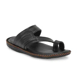 Azzaro Black Men One Toe Comfort Sandals-picture-19