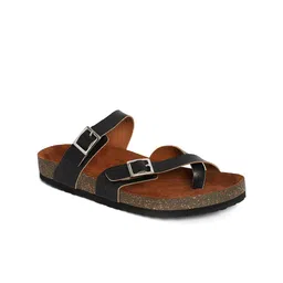 MOZAFIA One Toe Flats With Buckle Detail image 2