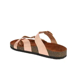 MOZAFIA One Toe Flats With Buckle Detail image 4