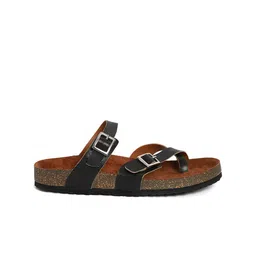 MOZAFIA One Toe Flats With Buckle Detail image 5