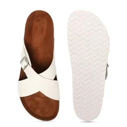 MOZAFIA Cross Strap Open Toe Flats Buckle Detail image 4