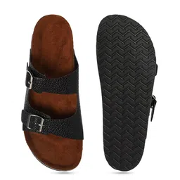 MOZAFIA Open Toe Flats With Buckles image 4