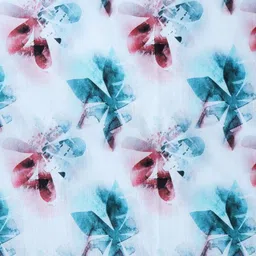 BELLA TRUE White & Blue Set of 2 Door Curtains image 5