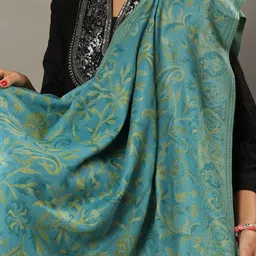 Exotic India Paisley Woven Design Shawl image 2