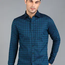 ZNX Clothing Premium Slim Fit Buffalo Checks Opaque Checked Cotton Shirt image 1