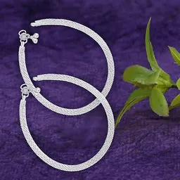 Lila Traditional Trendy Jewellery All Occassions Anklets Payal Pair for Women/Girls Alloy Anklet - Bzr_Payal-115-STD (1-Pair) image 5