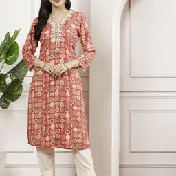 Nayam By Lakshita Ethnic Motifs Printed Thread Work Kurta-picture-14