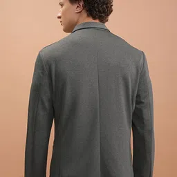 HIGHLANDER Grey Notched Lapel Long Sleeves Single-Breasted Blazer image 5