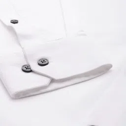 Hancock Men Solid Wrinkle Resistant Stretchable Slim Fit Formal Shirt image 3