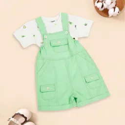 MeeMee Infant Boys Cotton Dungaree With T-Shirt-picture-24