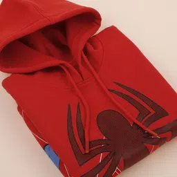 Kids Ville Boys Red Spiderman Printed Pullover Sweatshirt image 3