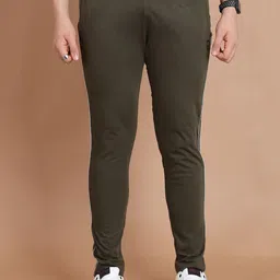 berry blues Men Comfort Side Striped Details Combed Pure Cotton Track Pants-picture-31