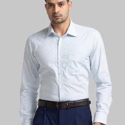 Raymond Contemporary Fit geometric Printed Pure Cotton Formal Shirt-picture-10