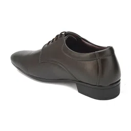 INVICTUS Men Brown Striped Formal Derbys image 2