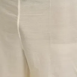 Anouk Green & Off white Floral Printed Band Collar Kurta With Pyjamas image 3