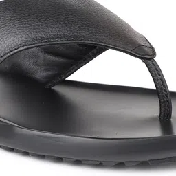 ATESBER by Inc.5 Men Black Leather Comfort Sandals image 4
