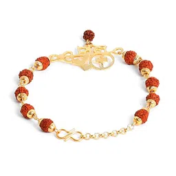 EL REGALO Men Rudhraksha Beaded Shiva Wraparound Rakhi image 5