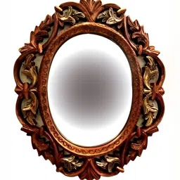 VAS collection home Brown Wooden Mirror Frame image 1